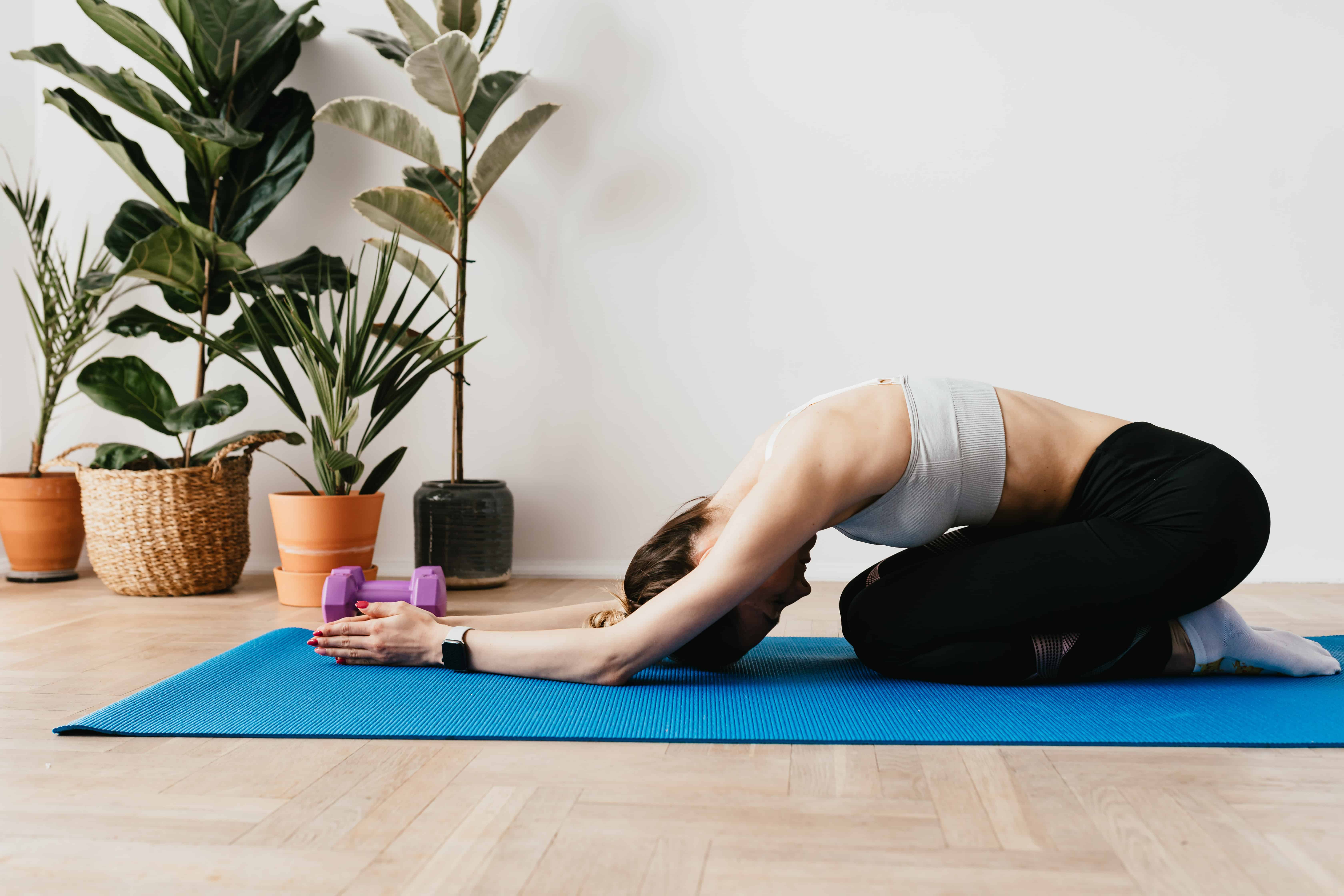 A Yogi performing Child's Pose