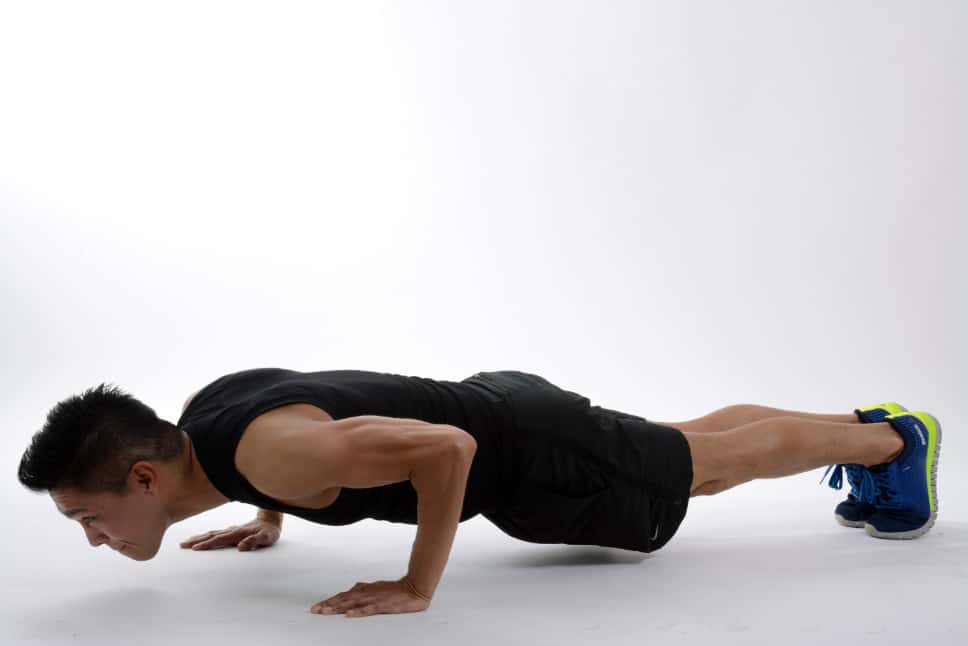 A man doing push-ups